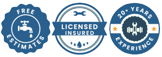 Plumbing service badges and certifications